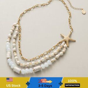 Tommy Bahama Sunset Tides Bead Starfish Layered Necklace
